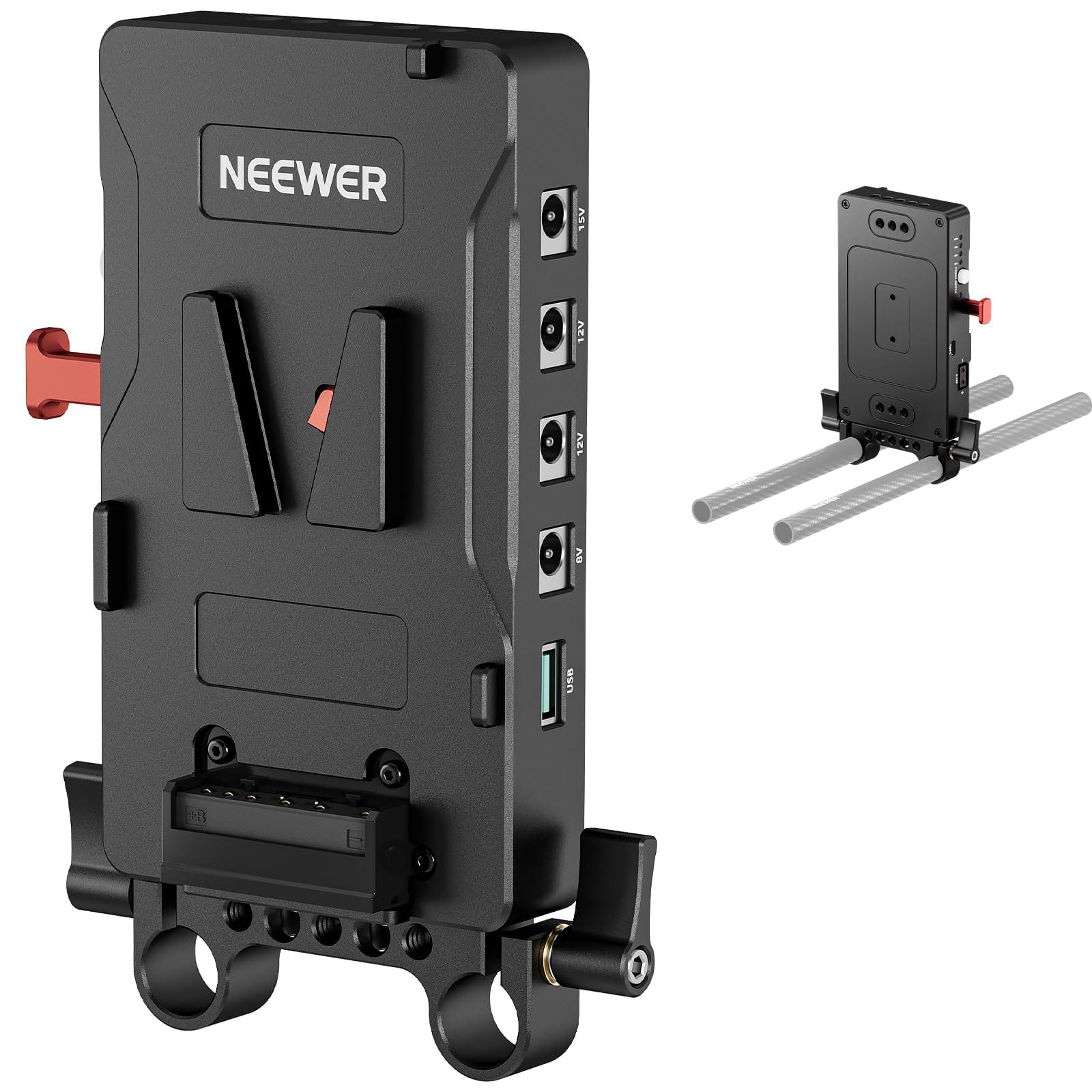 Neewer - V-Mount Battery Plate with 15mm Rod Clamp, 60W PD Type-C, D-Tap & DC Ports, VB-A1 - Black price history on PriceWatchPro