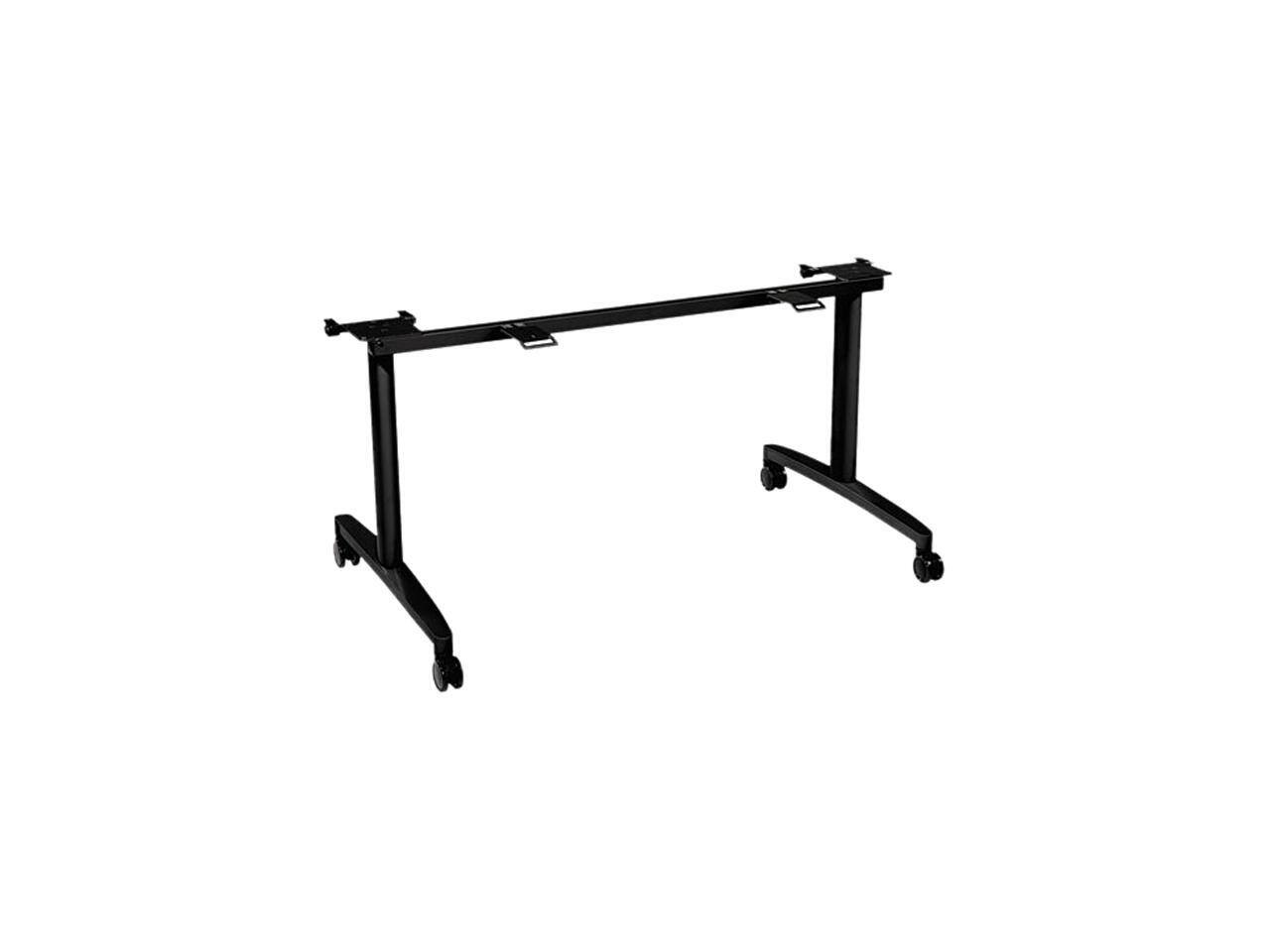 Front. HON - HON - HMBFLIP24L.C.P - Huddle Flip-Top Base for 24 Deep Table Tops, 51-5/8w x 23-1/2d, Black.