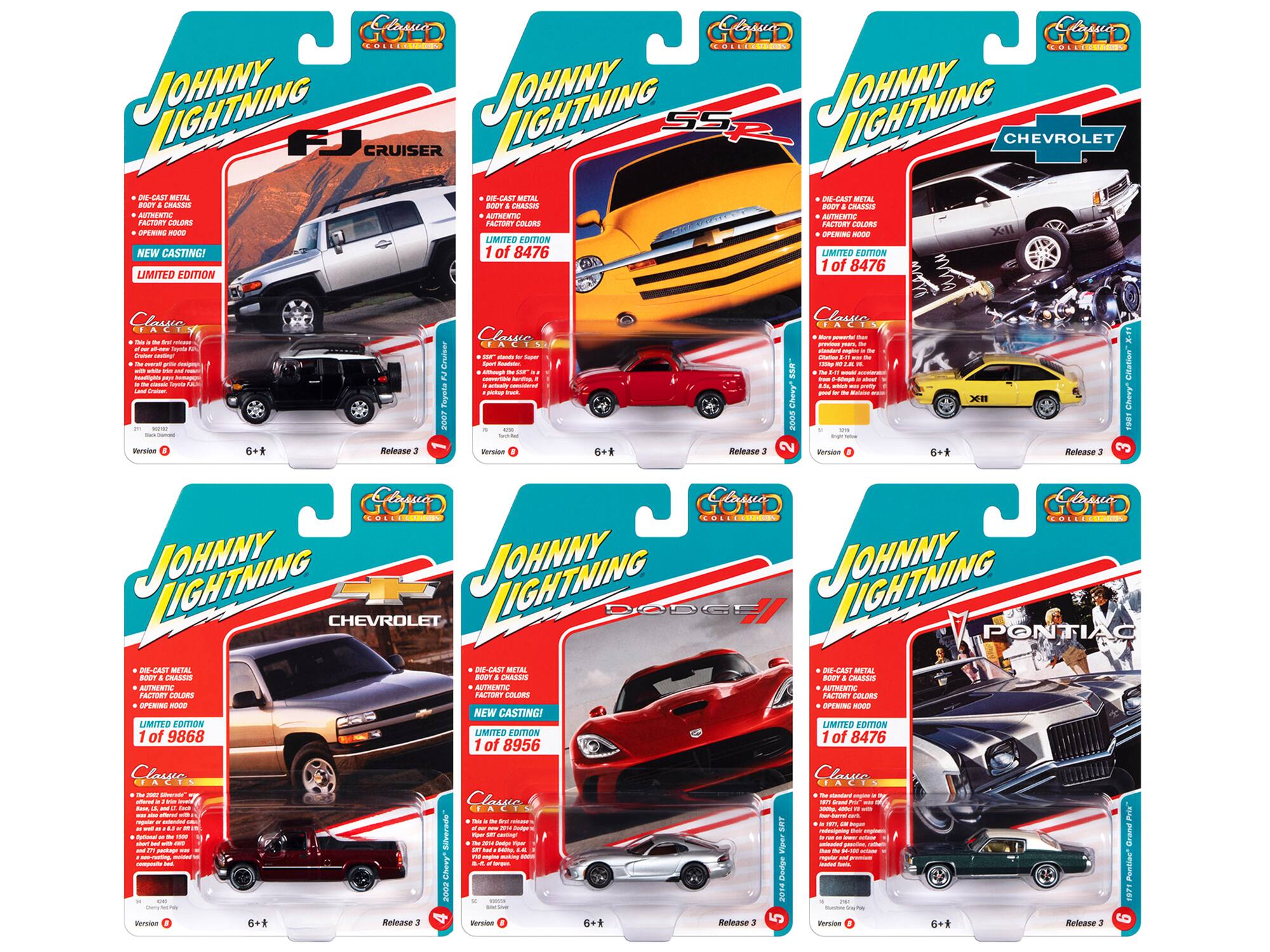 GOLD GOLD GOLD EDEN EDENI CRESN JOHNNY LIGHTNING 55 LIGHTNING P CHEVROLET CRUISER 4AM MIAL CAET MTA DHE-CAST METAL BUGT CHASSIS FUET CHASSIS -OT CHASSIS AUTHENTIC AUTHENTIC AUTHENTIC FACTORY COLORS FACTORY COLORS FACTORY COLORS OER HOOD SPRINGING WOOO LIMVITO FOION NEW CASTING! of 8476 LIMITED EDITION of 8476 LIMITED EDITION Claso i - - - Antp - - Aat - - 6+* Release Cruiser Popota 2003 Clawa - Faper Inadato amaup - - - phtog Vr 6+* Release Clanso -o - ogin  TE. -  Chery - 2008 2 Vrsaa 6+ X1 Release - cnstioa Cheey F9ST GOED GOLD GOWD COLLECTION JOHNNIA JOHNNYN JOHNNY DODGE CHEVROLET PONTIAC -CA1T MTA BOOT CHASSIS AUTHENTIC FACTORY COLORS OPENING -dO