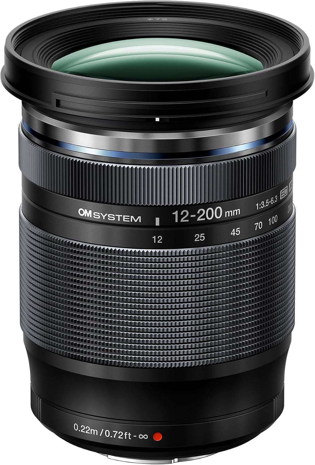 72  
1:3.5-6.3 OM SYSTEM 12-200 mm 70 100 45 12 25  
0.22m/0.72ft - ∞