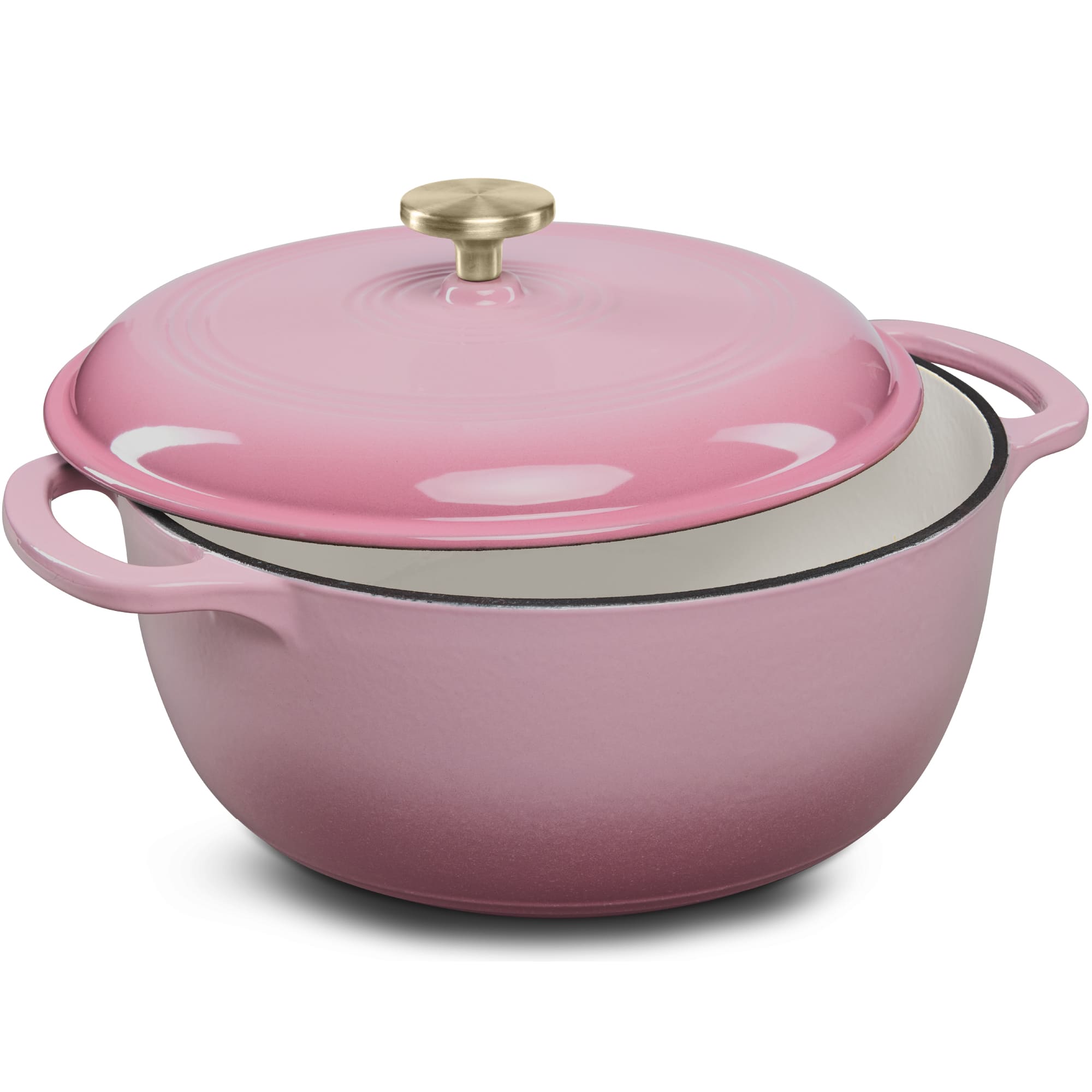 Front. Best Choice Products - Best Choice Products 7.5 Quart Enamel Cast-Iron Dutch Oven, Heavy-Duty Cookware w/ Dual Handles, Lid - Pink Champagne - Pink Champagne.
