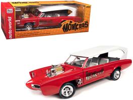 Autoworld - Monkeemobile Red White Top Interior The Monkees Four Monkees Figure Cutouts Silver Screen Machines 1/18 Auto World - Red And White