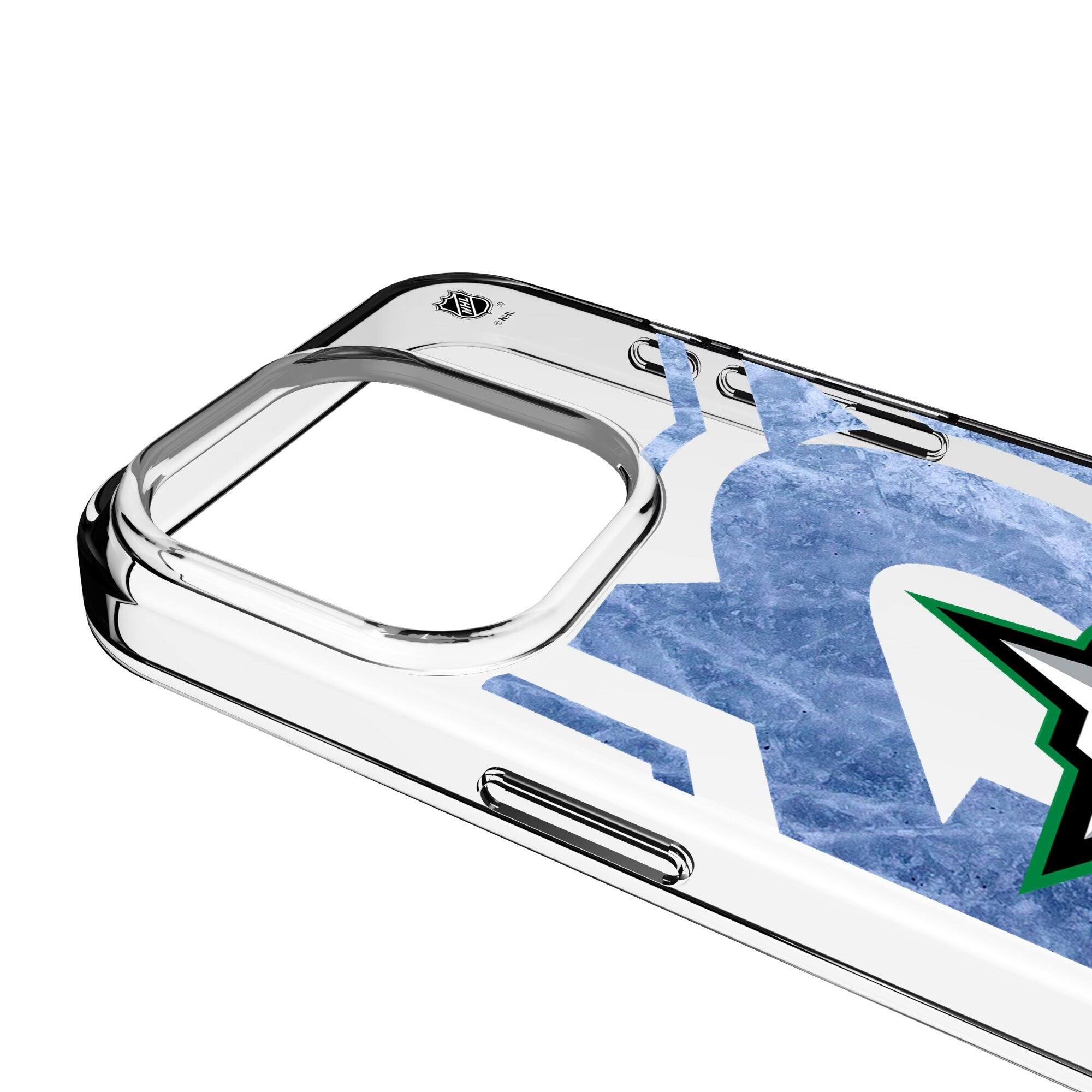 Alt View 2. Keyscaper - Dallas Stars iPhone Clear Ice Case - 14 Plus - Multicolor.