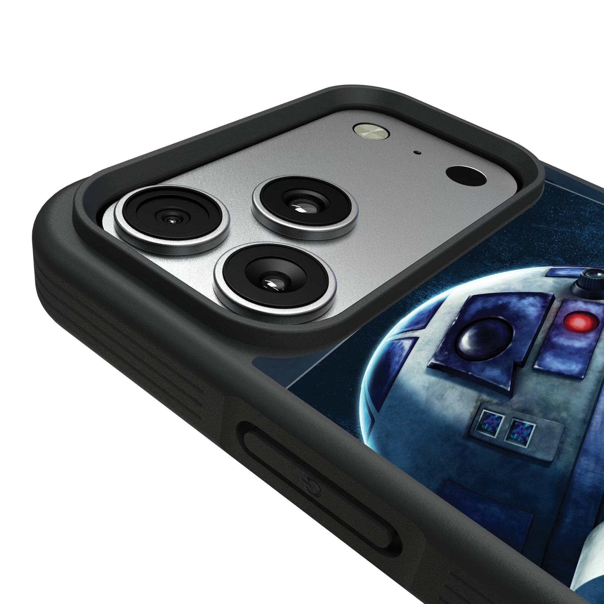 Left. Keyscaper - Star Wars: A New Hope Portrait Bump Phone Case - Apple iPhone 17 Pro Max - R2-D2.