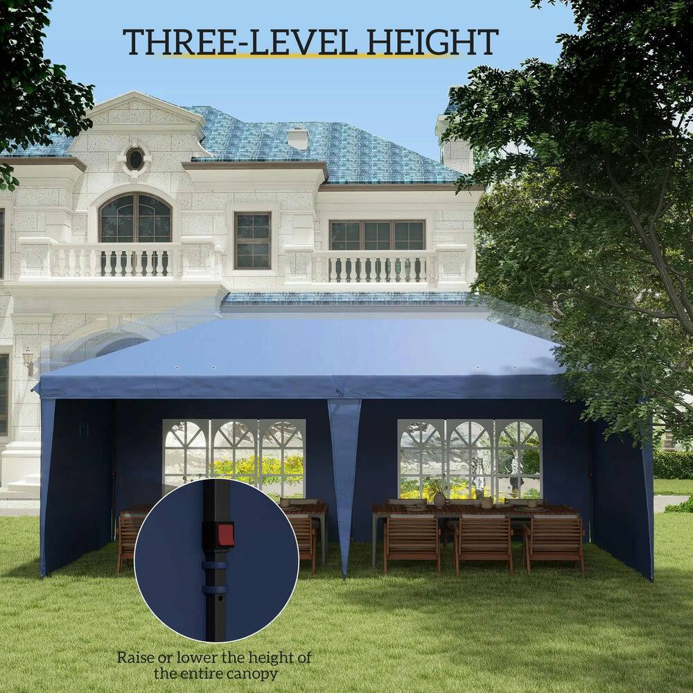 THREE-LEVEL HEIGHT

Raise or lower the height of the entire canopy