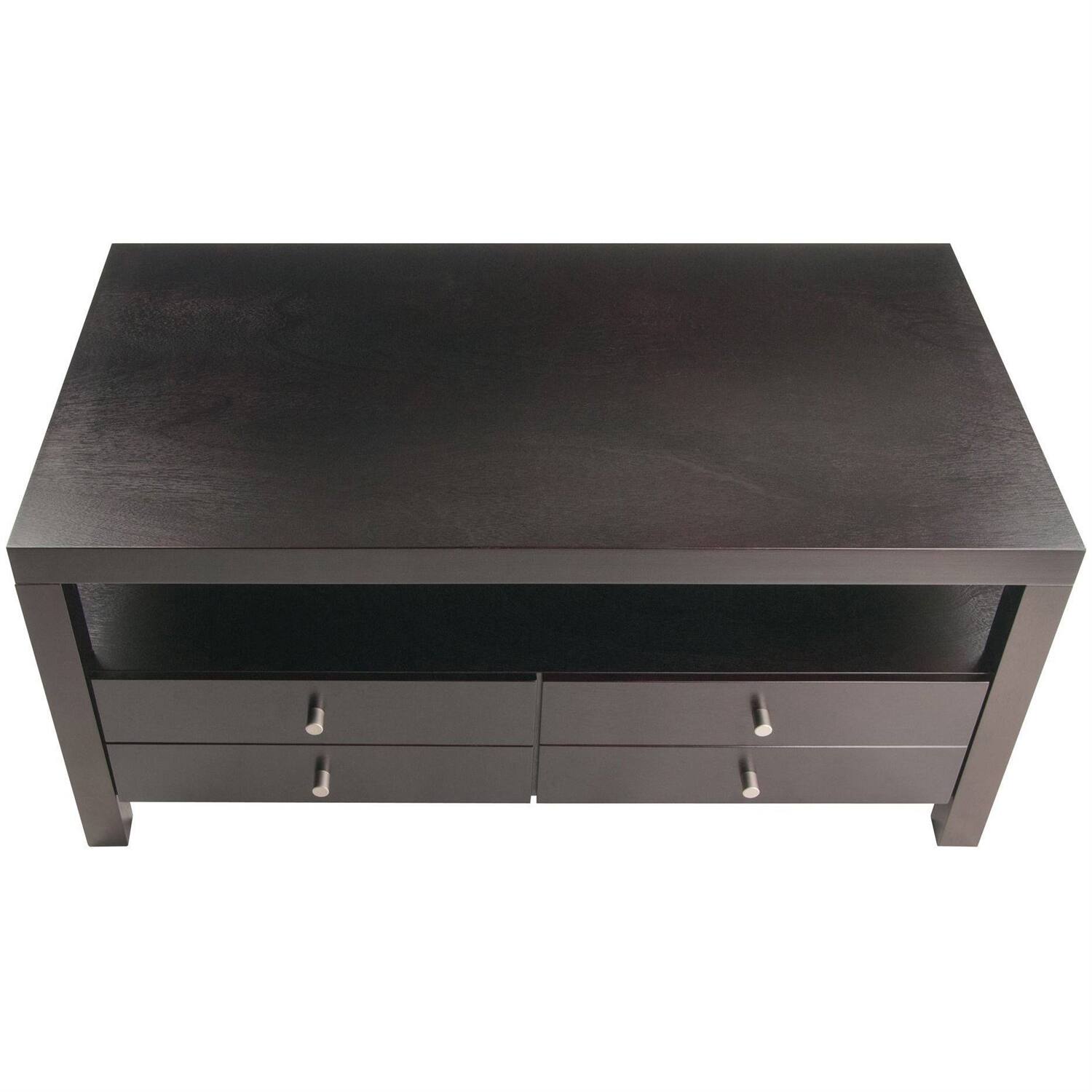 Angle. SlickBlue - 2-Drawer Coffee Table with Contemporary Design - Espresso.