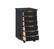 Angle. Linon Home Décor - Monte Six-Drawer Rolling Storage Cart - Black.