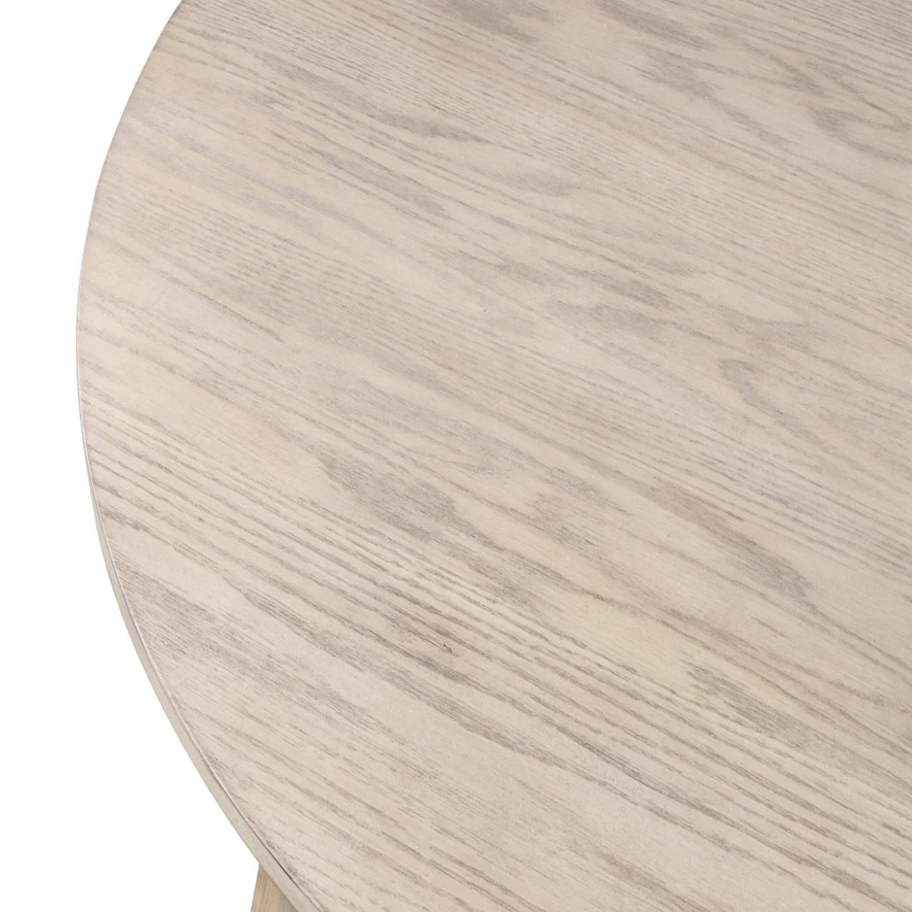 Alt View 1. Manhattan Lane - Yely Round Dining Table, Shaker-Style Legs, Natural Oak Rubberwood, 42 Inch - Natural Oak Brown.
