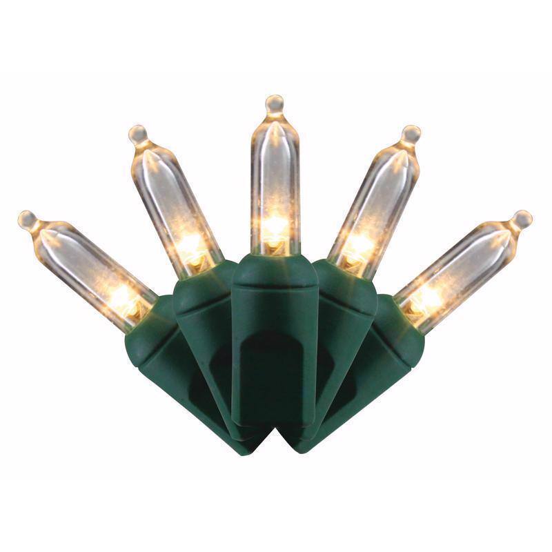 Celebrations - Platinum LED T5 Warm 50 ct String Christmas Lights 25 ft - White