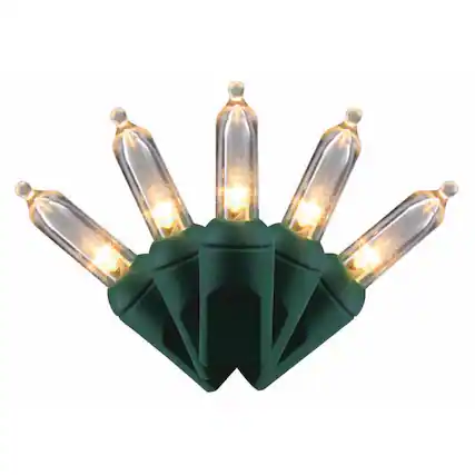 Front. Celebrations - Platinum LED T5 Warm White 50 ct String Christmas Lights 25 ft. - White.