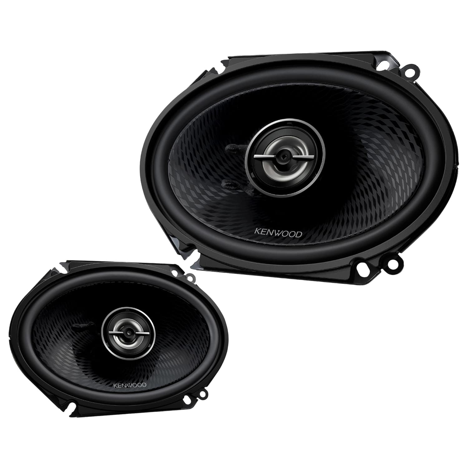 OIOI　KENWOOD ブラックスピーカー 値下げ】KENWOOD スピーカー 黒 ペア - メルカリ