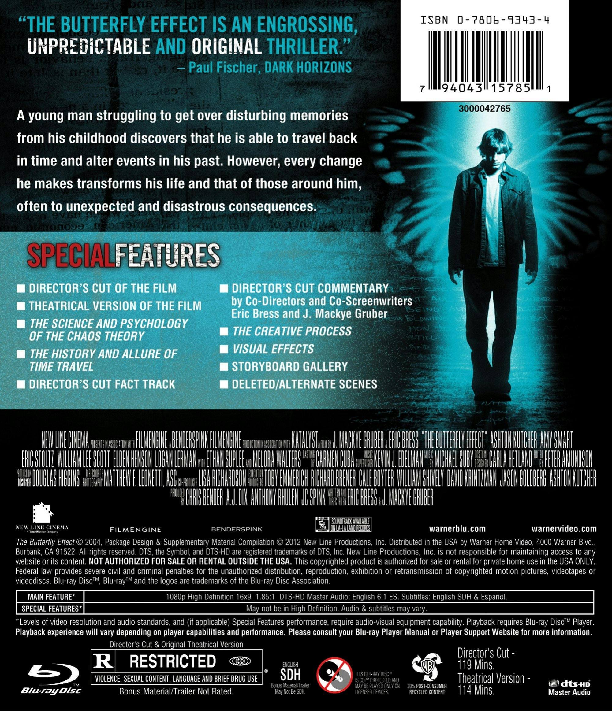 Back. The Butterfly Effect [Blu-ray].