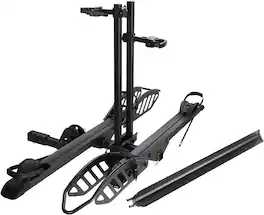 Young Electric - 2-Bike Rack Mate R Hitch-Mount Platform E-Bike Rack with Ramp - Black