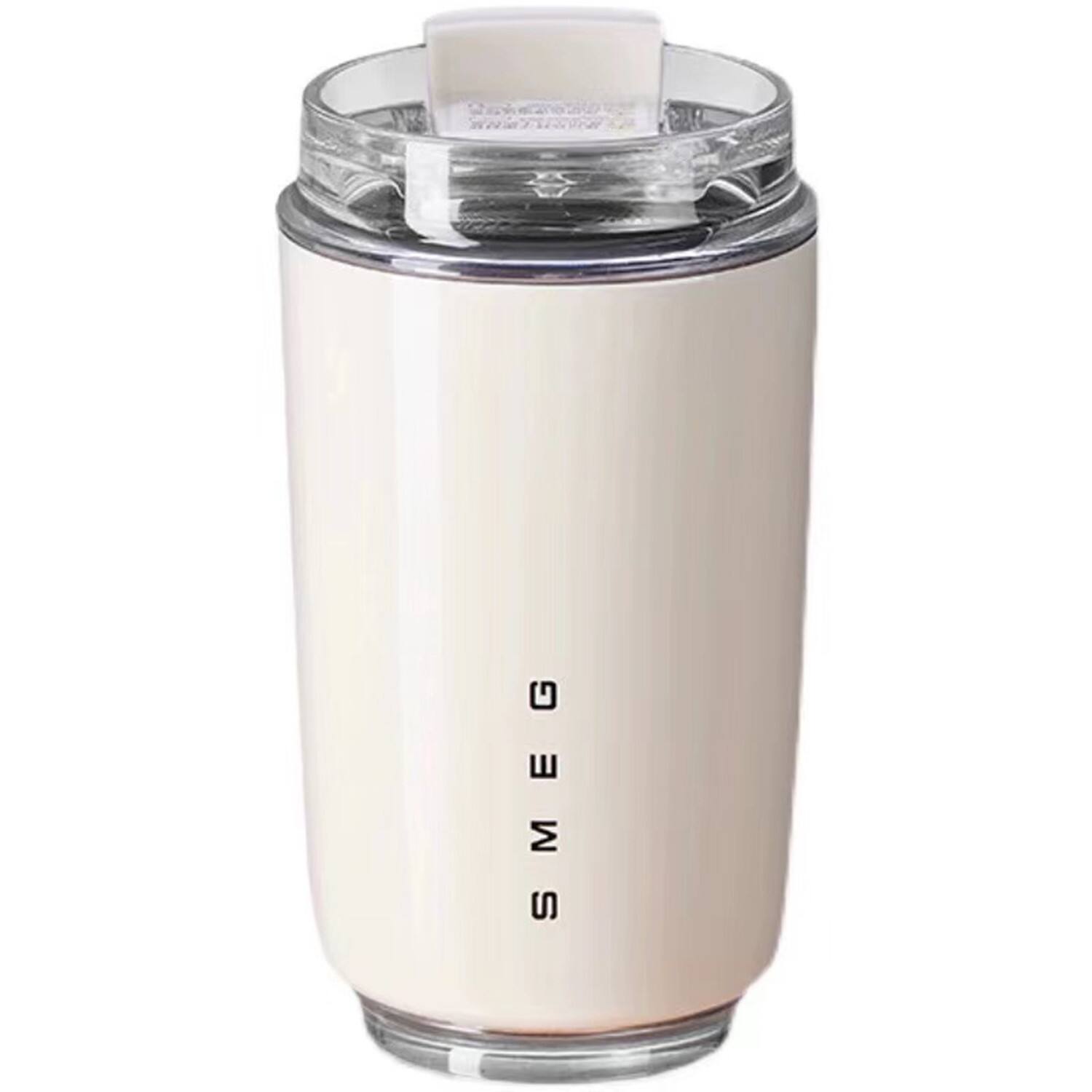 12OZ SMEG Stainless Steel Insulated Vacuum Coffee Wall Travel Mug - Cream