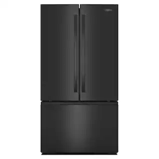 Whirlpool - 36 in. Wide 31 cu. ft. French Door Refrigerator with Ice Maker and Family-Sized Capacity - Black