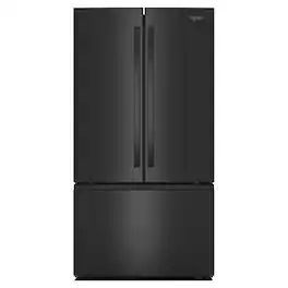 Whirlpool - 36 in. Wide 31 cu. ft. French Door Refrigerator with Ice Maker and Family-Sized Capacity - Black