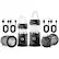 Alt View 5. VEVOR - LED Camping Lanterns, 4 Pack Rechargeable Camping Flashlights, Solar & USB Charging, Portable Collapsible - Black.