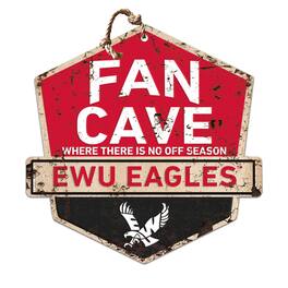 Jardine - Eastern Washington Eagles 20'' x 20'' Fan Cave Badge Sign - Red