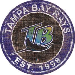 Fan Creations - Tampa Bay Rays 24'' Round Heritage Logo Sign - Multicolor