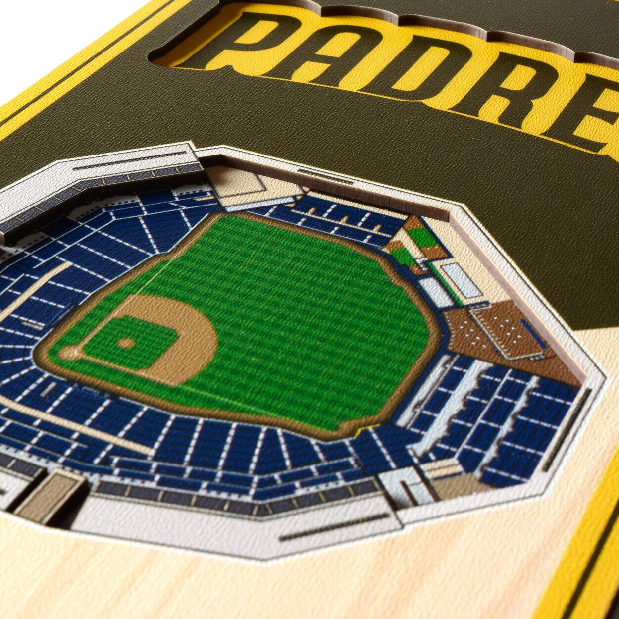 Alt View 1. YouTheFan - San Diego Padres 6'' x 19'' 3D StadiumView Banner - Multicolor.