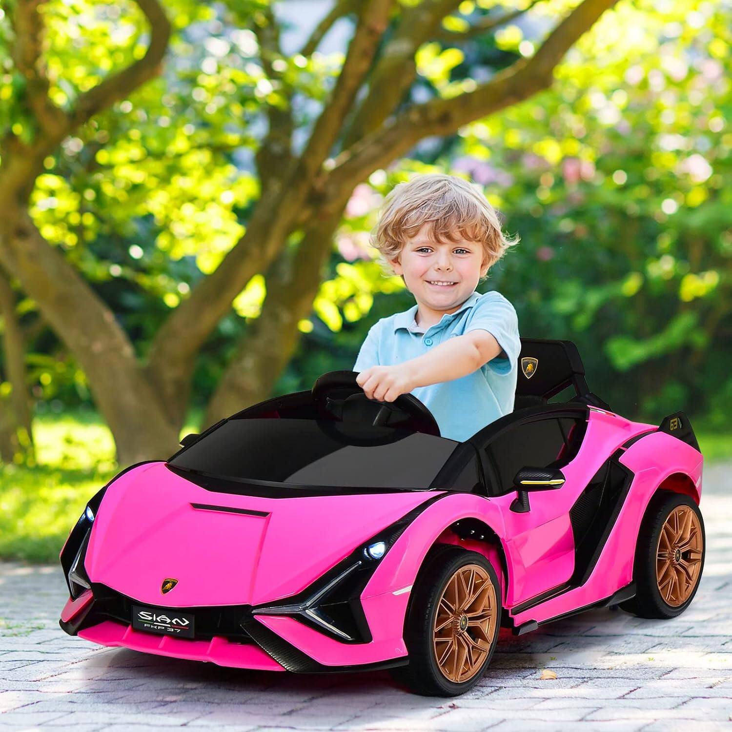 Alt View 1. Costway - Costway 12V Ride on Car  with 2.4G Remote Control LED Lights MP3 Music Horn - Pink.