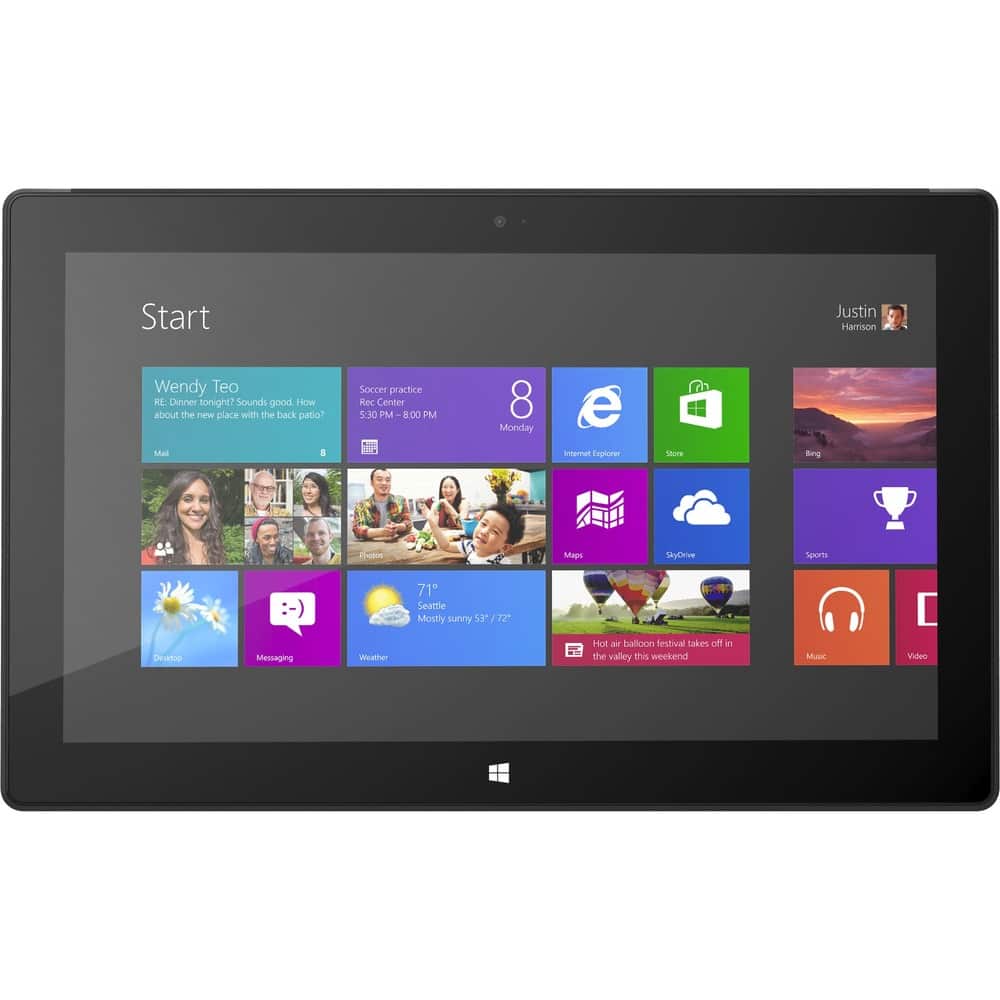 Front. Microsoft - Surface Pro 10.6" - Tablet PC Intel Core i5 Dual-core (2 Core) 1.70 GHz - 4 GB - Windows 8 Pro - Dark Titanium.