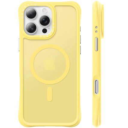 Front. Ornarto - ORNARTO Magnetic for iPhone 16 Pro Case 6.3", Compatible with MagSafe | Slim Translucent Matte Cover-Light Yellow - Light Yellow.