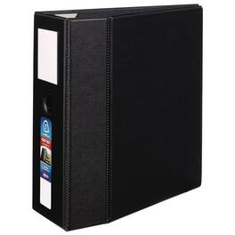 Avery - Heavy Duty Non View Binder Durahinge Three Locking One Touch Ezd Rings Spine Label Thumb Notch 5" Cap 11 X 8.5 Black