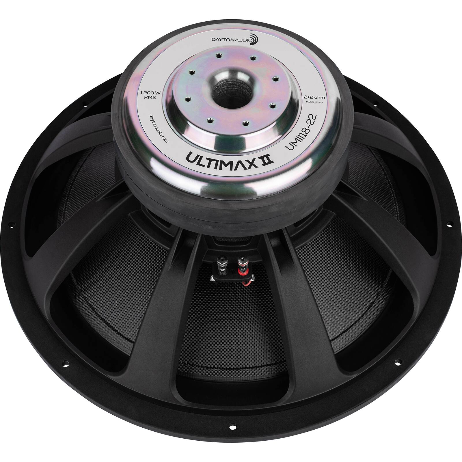 DAYTONAUDIO  
1,200W RMS 2+2 ohm  
"WE daytonaudio.com  
UMII18-22  
ULTIMAXII
