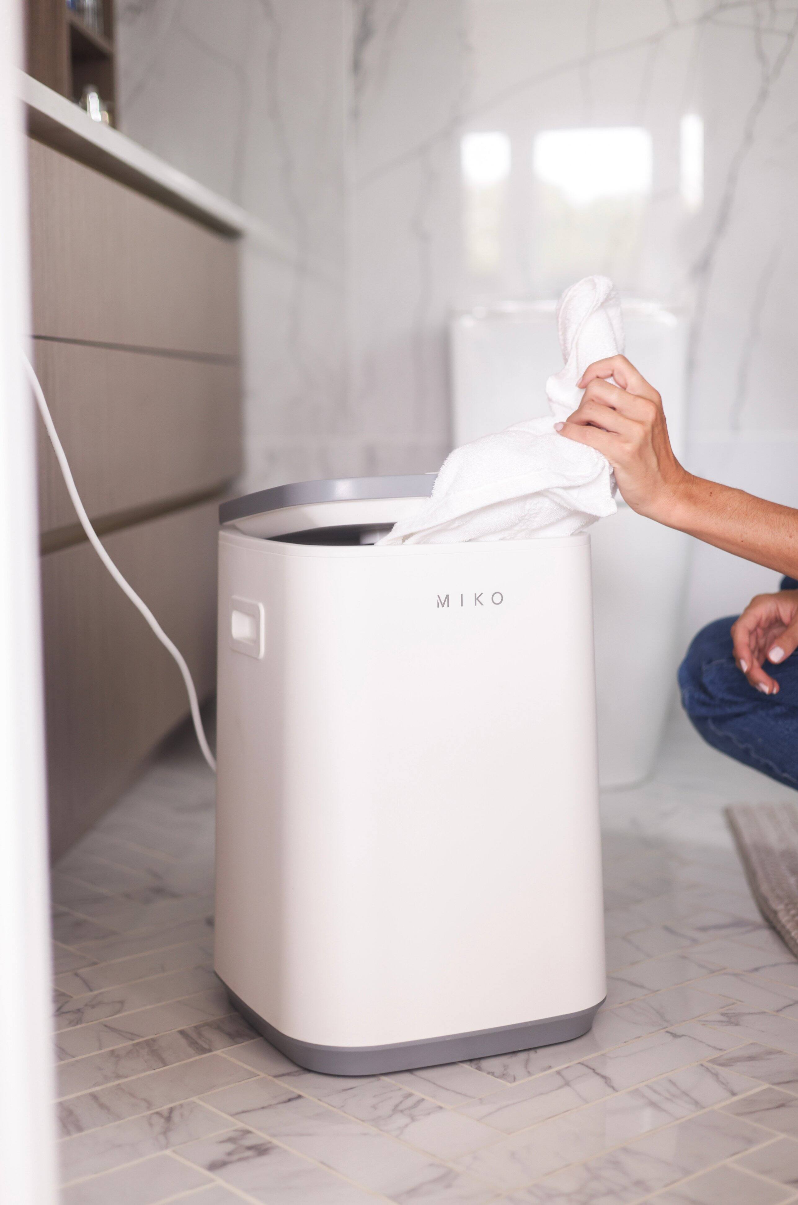 Alt View 7. Miko - MIKO Nest Towel Warmer 23L Capacity with Aromatherapy, Adjustable Timer, Delay Start & 266°F Fast Heating - White.