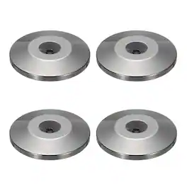 Unique Bargains - 4pcs Speaker Isolation Feet, 25x5mm Copper Shock Absorption Pad Anti Vibration for Amplifier Audio - Black