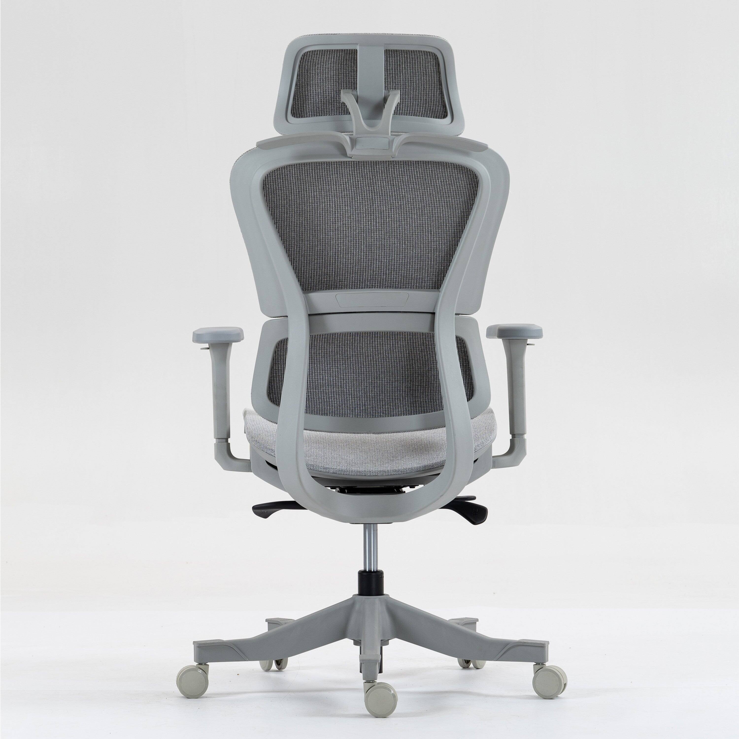 Boyel Living - High Back Ergonomic Mesh Adjustable Office Chair Grey - Gray - Thumbnail 4