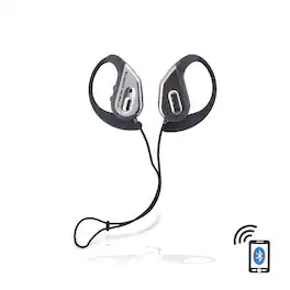 Pyle - Bluetooth Waterproof Sports Headphones with Mic, Rechargeable Ear-Hook Wireless Earbuds - Silver