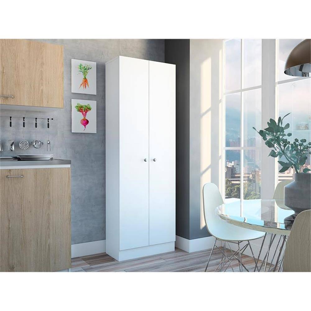 Alt View 1. Acme Furniture - Multi Storage Engineered Wood Pantry Cabinet 71.1" H - White.