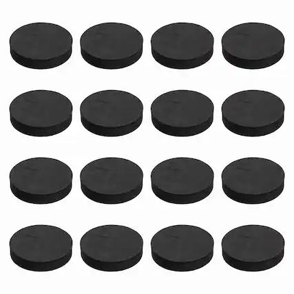 Front. Unique Bargains - Single Sided Speaker Isolation Pads 55x12mm Round EVA Acoustic Foam Anti-Vibration Feet for Speaker Subwoofer, 16pcs - Black.