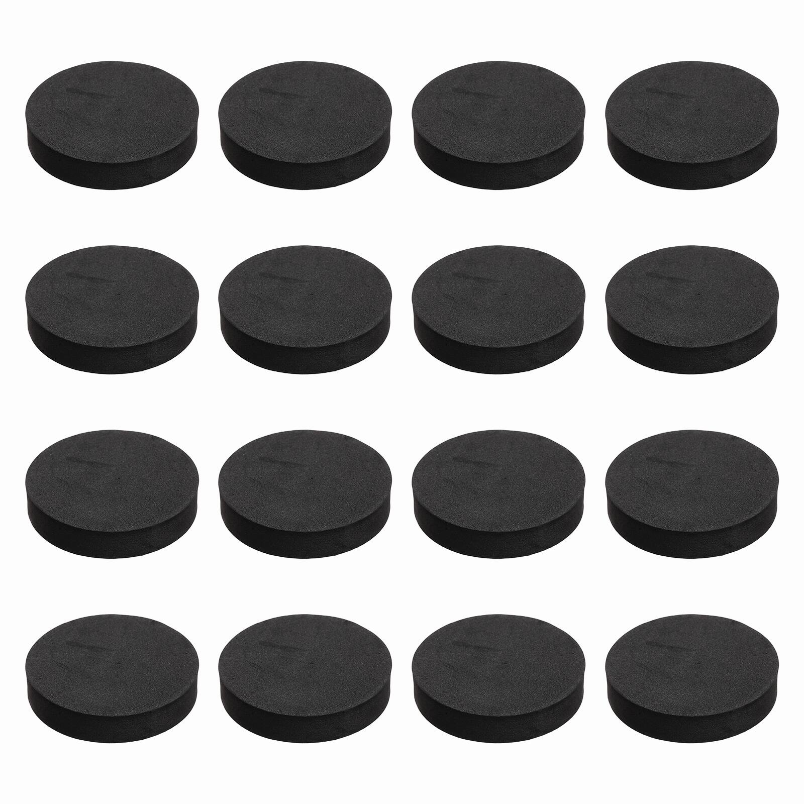 Front. Unique Bargains - Single Sided Speaker Isolation Pads 55x12mm Round EVA Acoustic Foam Anti-Vibration Feet for Speaker Subwoofer, 16pcs - Black.