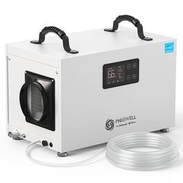 Moiswell - 145 Pints Commercial Dehumidifier with Pump Crawlspace Dehumidifiers for Compact Tight Basements