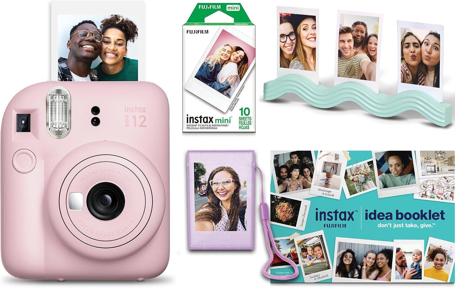 Fujifilm Instax Mini 12 Instant Film Camera, Bundle + 50 Films + More ...