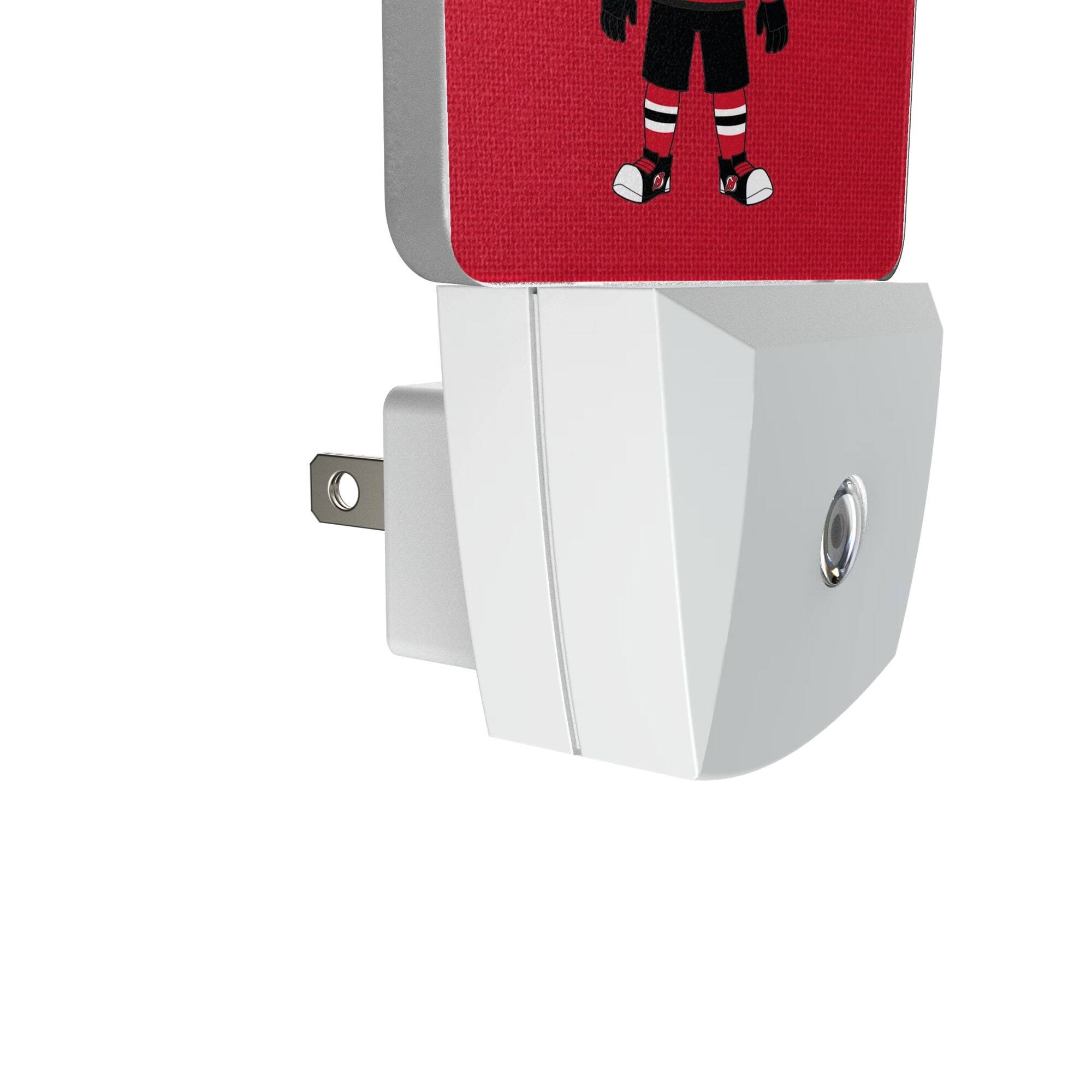 Alt View 2. Keyscaper - New Jersey Devils 2-Pack Solid Design Mascot Nightlight Set - White.