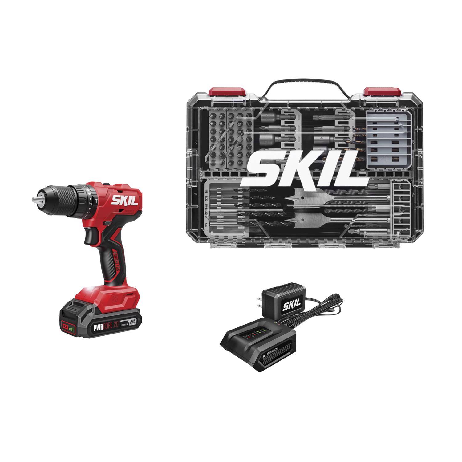 Skil - 20V 1/2 in. Brushless Cordless Hammer Drill/Drive Kit (Battery & Charger)