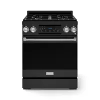 Gordon Ramsay Series by Thor Kitchen 4.55 Cu. Ft Freestanding Gas Range with Stainless Steel Hardware - Black - Front_Zoom