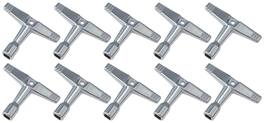 Gibraltar Hardware - Standard Drum Key, Chrome Drum Tuning Wrench for 1/4" Tension Rods, Universal Fit for Drum Kits, 10 Pack