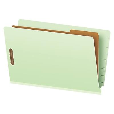 Pendaflex - Recycled Reinforced Classification Folder, 1-Divider, 2" Expansion, Legal Size, 10/Box - Light Green