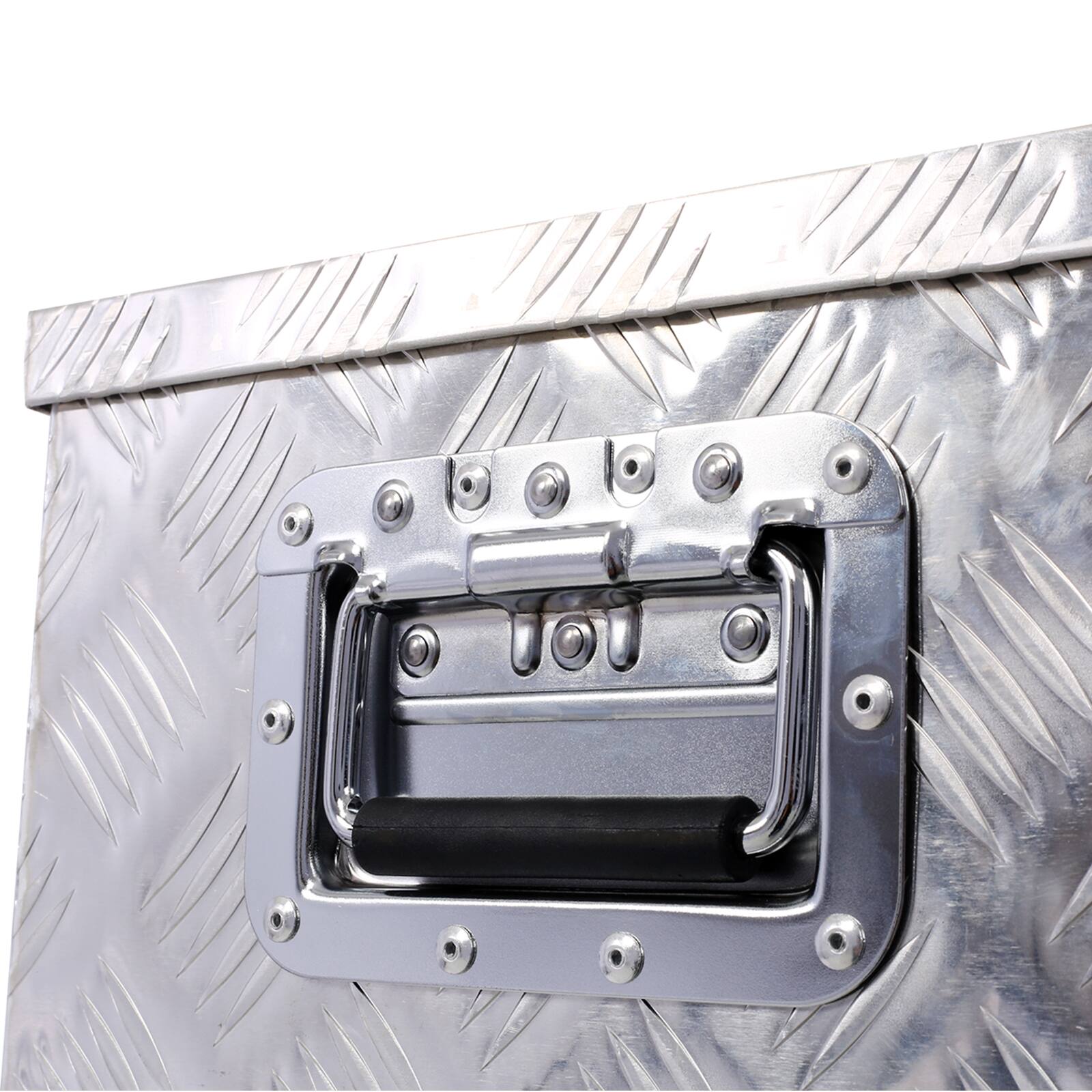 Alt View 1. APRILSOUL - 30 Inch Aluminum Truck Tool Box Lightweight Corrosion Resistant Versatile Mounting - Silver.