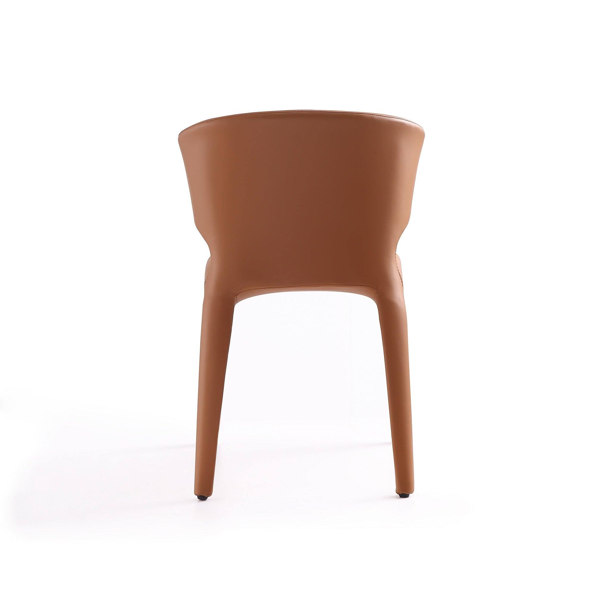 Alt View 3. Manhattan Comfort - Conrad Mid-Century Modern Upholstered Dining Chair - Set of 2 - Saddle Brown.