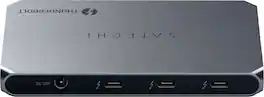 Satechi - Thunderbolt 4 Slim Hub - 5-in-1 Dock- USB-C 60W, Single 8k or Dual 4K Display, 4 Thunderbolt 4 Ports, USB 3.2 Gen2 - Space Gray