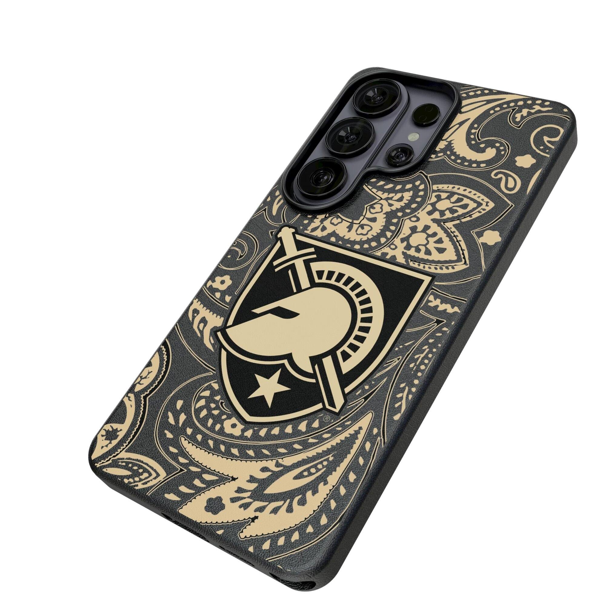 Alt View 1. Keyscaper - Army Black Knights Paisley Galaxy Magnetic Bump Case - S24 Ultra - Black.