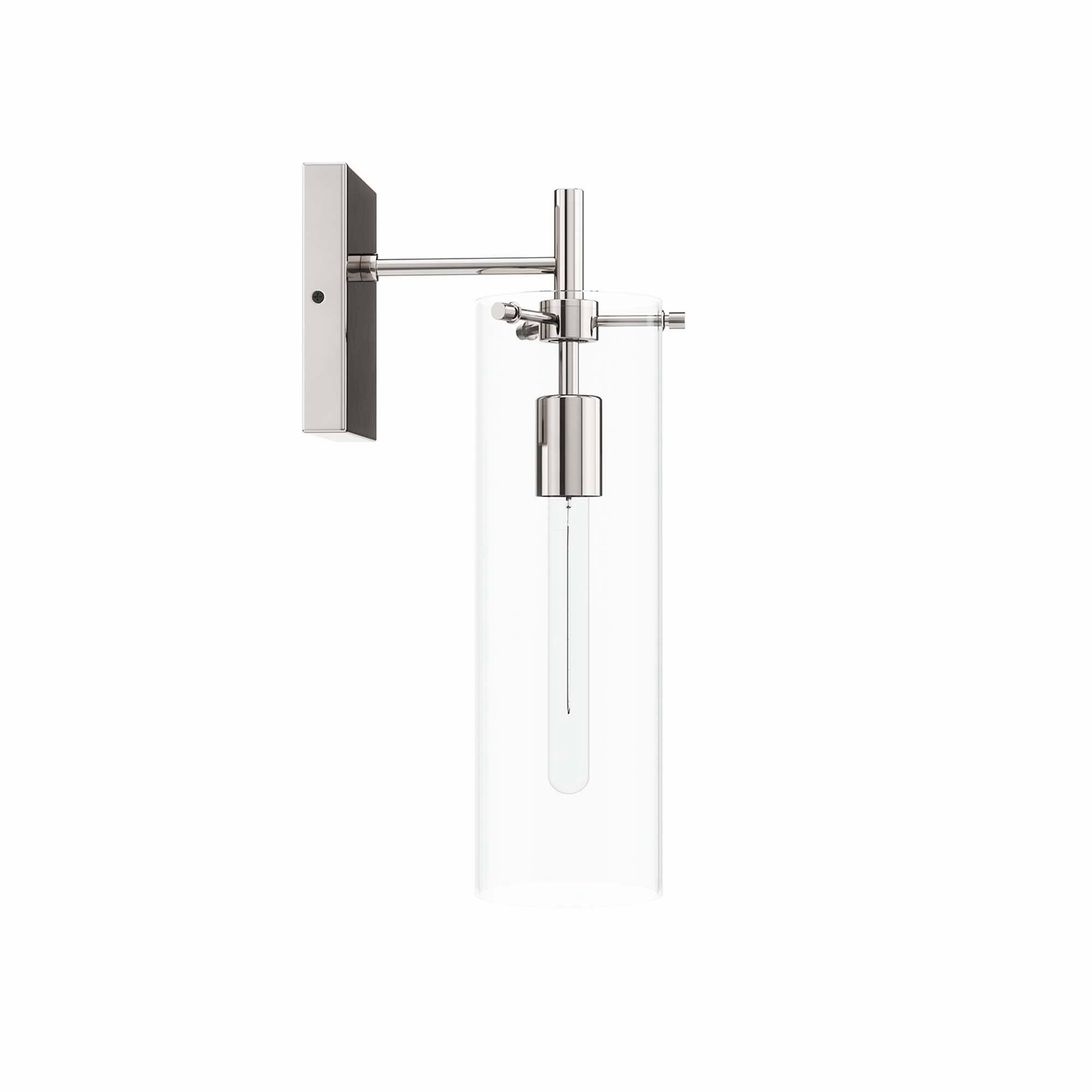 Alt View 2. Modway - Skylark Wall Sconce by Modway - Clear Polished Nickel.