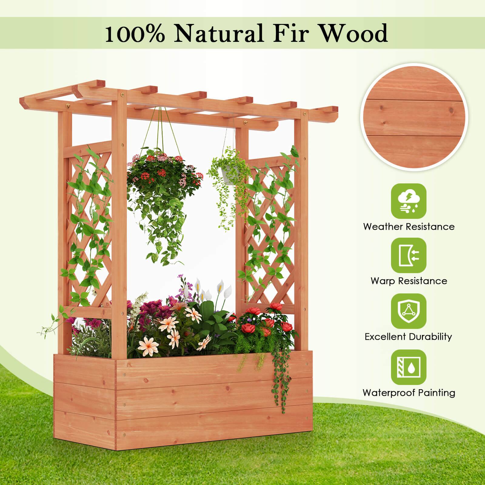 100% Natural Fir Wood: Weather Resistance, Warp Resistance, Excellent Durability, Waterproof Painting.