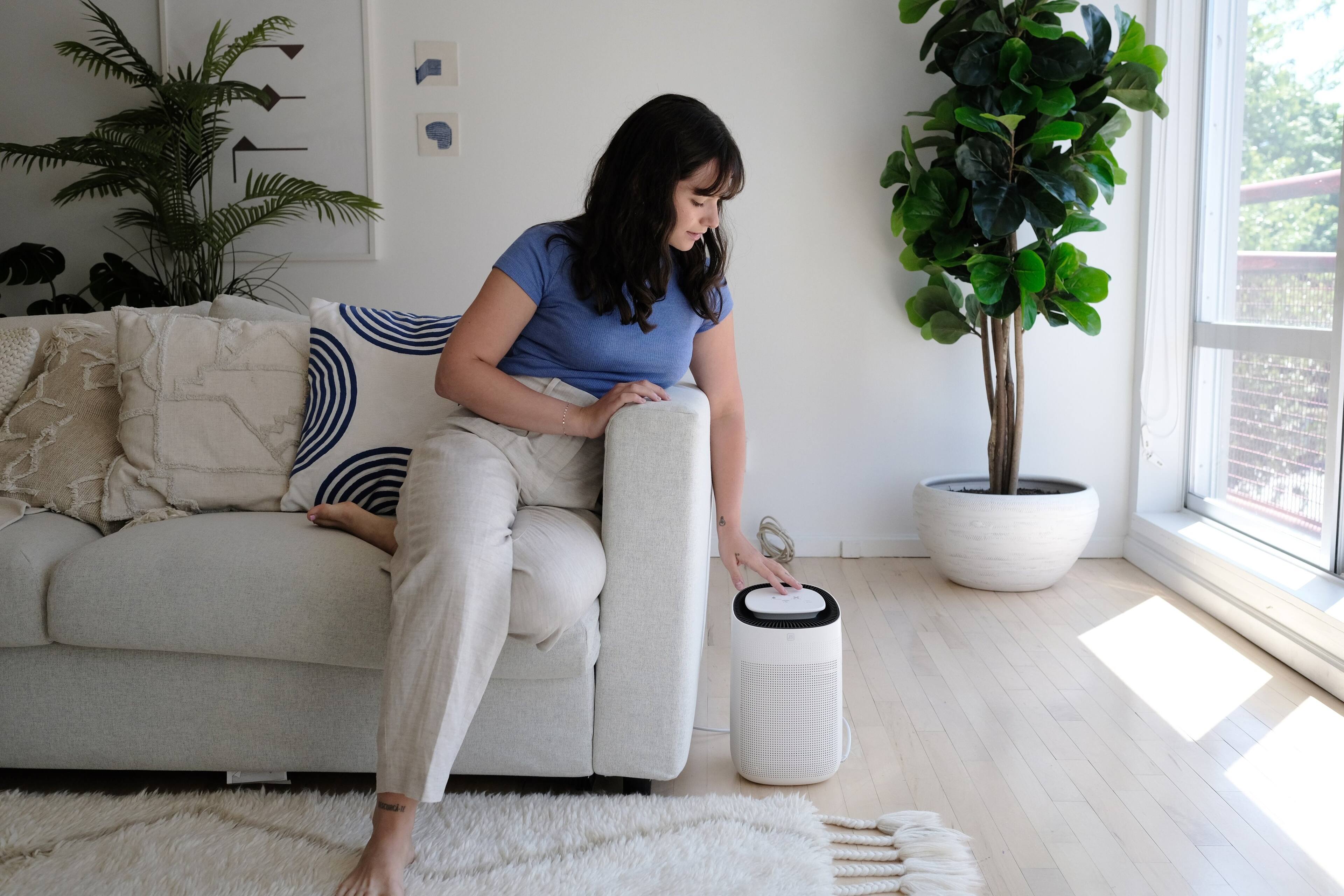 Angle. JS Innovations - JS Vanguard 2.0 - 2-in-1 Air Purifier HEPA and Dehumidifier.
